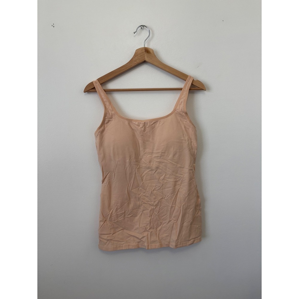 V FOR CITY Women's Tank Top with Built-In Padded Bra Apricot Peach Medium – NWT - Picture 2 of 4